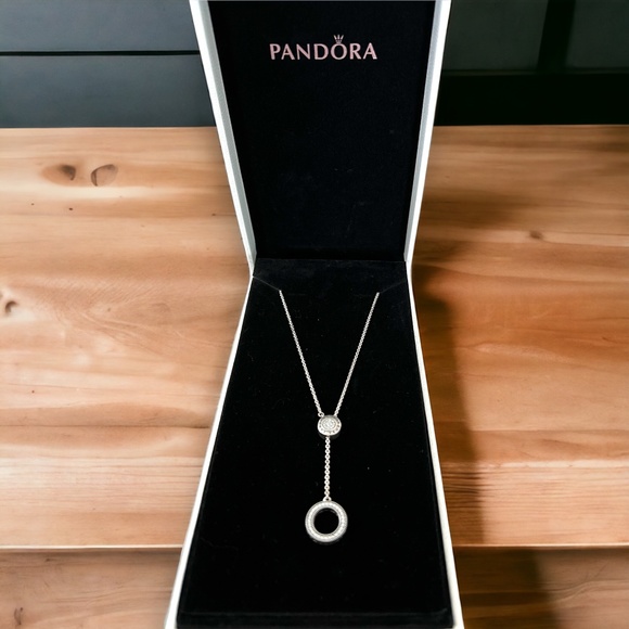 Brand new in box Pandora Signature Pave Necklace - Picture 5 of 9